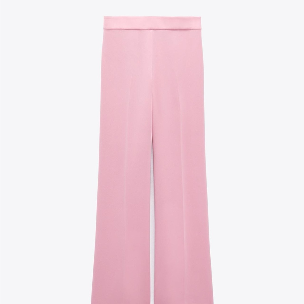 NWT Zara Pink Women's Fluid High Waist Pants